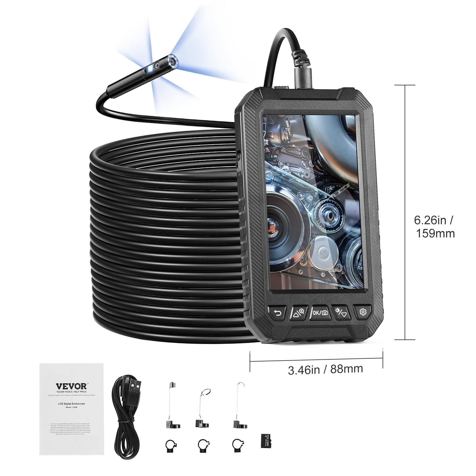 Endoscoopcamera Met 15m Kabel, 1920P HD Inspectiecamera Voor Android Ios Met 15m Kabel P 010943945673 Endoscoopcamera Met 15m Kabel, 1920P HD Inspectiecamera Voor Android Ios Met 15m Kabel P 010943945673