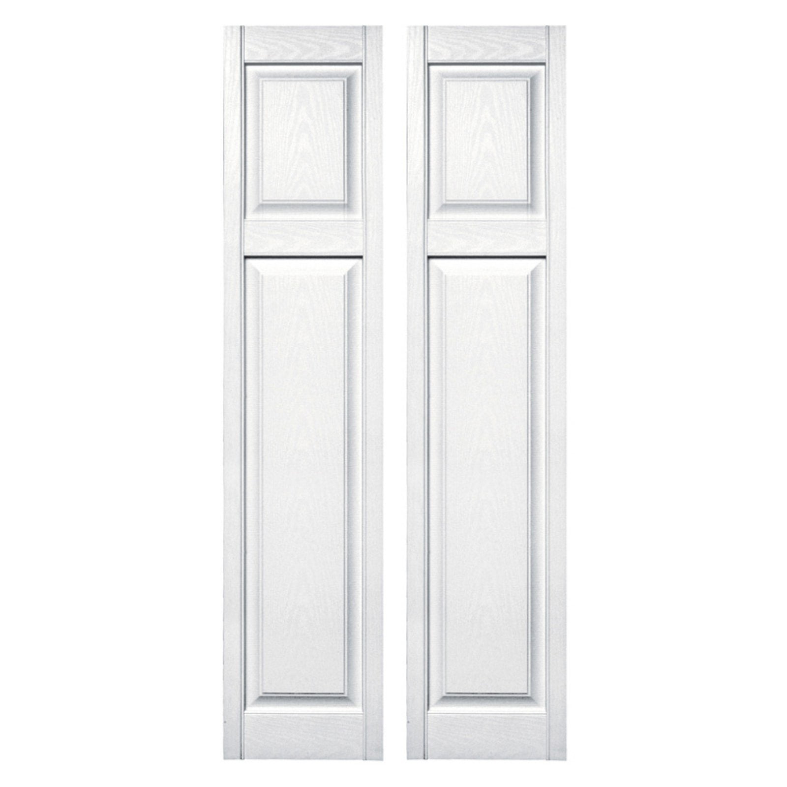 Builders Edge 15W in. Cottage Style Raised Panel Vinyl Shutters