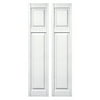 Builders Edge 15W in. Cottage Style Raised Panel Vinyl Shutters