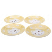 M.V. Trading MV0314A8/YEL Japanese Round Saucer Plate with Bunny Design, 5½-Inch, Yellow