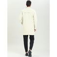 thumbnail image 4 of DARING DIVA Men's Trench Coat Lightweight Single Breasted Jacket Overcoat 2XL White, 4 of 6