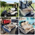 thumbnail image 6 of Golf Cart Seat Covers for 2 Seater, Brown Geometric Soft Microfiber Cart Seat Towel Blanket, Modern Oil Painting Abstract Absorbent Breathable Non Slip Bench Seats Protector for Golf Course 51"x31", 6 of 9