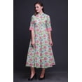 thumbnail image 4 of Bimba Robe Chemise Décontractée à Fleurs pour Femmes, Imprimé, Mi-Mollet, Robe de Soirée, TTTG, 4 of 5