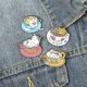 thumbnail image 5 of Paquete de 4 broches esmaltados CHAO con dibujos de animales, 5 of 5
