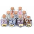 thumbnail image 2 of WSNIJFU 9Pcs Gemstones Small Crystals Bottle, Mini Glass Wishing Bottles, Healing Reiki Gemstone Crystal Chip Witchcraft Supplies Stone Set, For DIY Jewelry, Making Home Decoration, 2 of 7