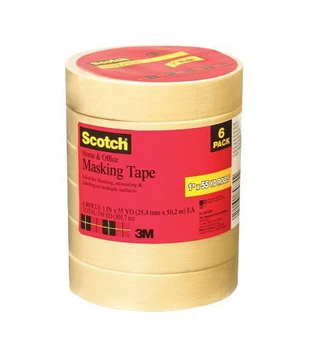 Photo 1 of Scotch Home and Office Tape, 1 inch x 55 Yards, 6-Pack