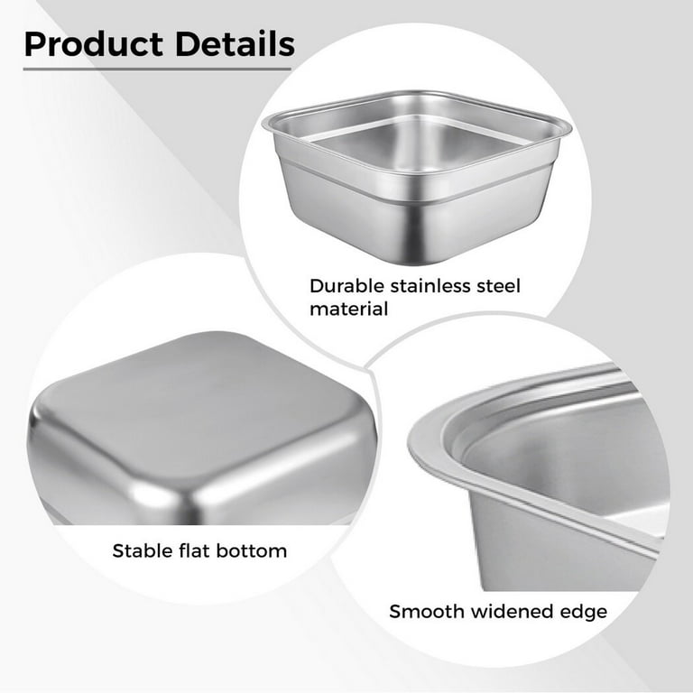 Incoc Stainless Steel Basin Bucket Dishpan Dish Washing Bowl