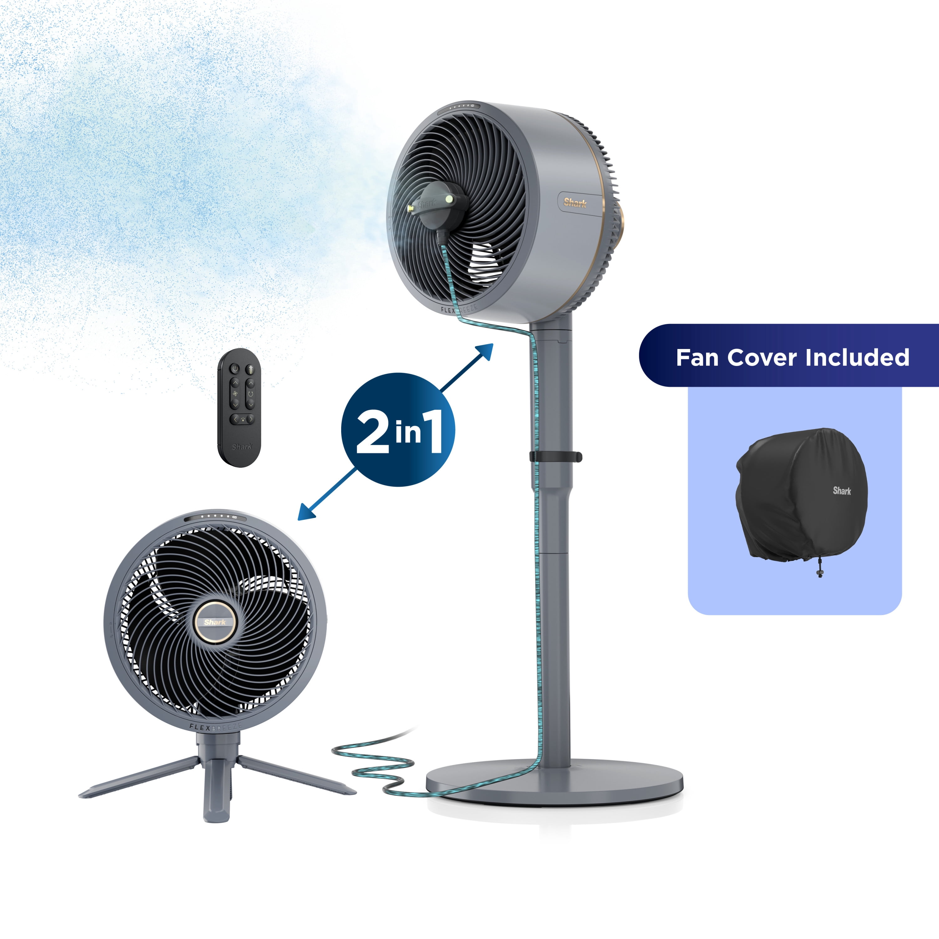 Shark, Tower Fan, TF200, 10 Speeds 10 Noise Levels 80-Ft Range