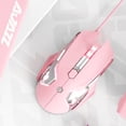 thumbnail image 2 of Injueey Ratón de escritorio con cable USB RGB 1000~3200 DPI Rosado, 2 of 6