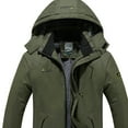 thumbnail image 3 of Lenago Man's Warm Waterproof Windbreaker Hooded Raincoat Snowboarding Jackets, 3 of 3