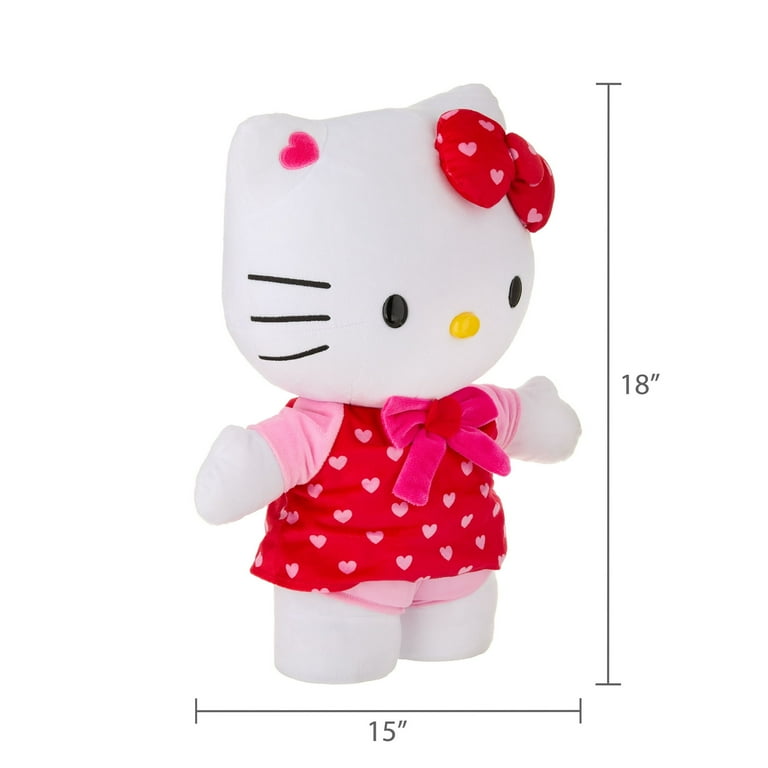 hello kitty plush red dress Valentines Day Plush Greeter Hello Kitty Love Is Sweet w/ Red Dress Sanrio, 17 inch