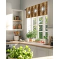 thumbnail image 3 of Yellow Pattern Retro Bohemian Valances for Windows Square Abstract Geometric Valance Rod Pocket Light Filtering Short Window Treatments Curtains for Kitchen Bathroom Living Room Bedroom, 42 x 12 Inch, 3 of 7