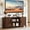 Walnut, variant on Buildhom 55" Farmhouse TV Stand with 2 Doors & Adjustable Shelves, for TVs up to 65", Living Room, Dark Wood