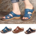 thumbnail image 2 of Las Señoras Zapatos Ortopédicos Sandalias De Dedo Abierto Plataforma De Zapatillas De Verano Playa Abierta Punta Goma Suela Suave, 2 of 4