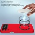 thumbnail image 7 of Allytech Magntic Case for Samsung Galaxy Z Flip 3, Compatible with Magsafe Wireless Charging Support Drop Proof Anti-Scratch Shockproof Slim Case Cover for Samsung Galaxy Z Flip 3 - Red, 7 of 7