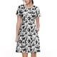 thumbnail image 1 of Balery Black White Halloween Vestidos sueltos de manga corta para mujer, vestidos de verano 2025, vestidos casuales de corte A con vuelo., 1 of 6