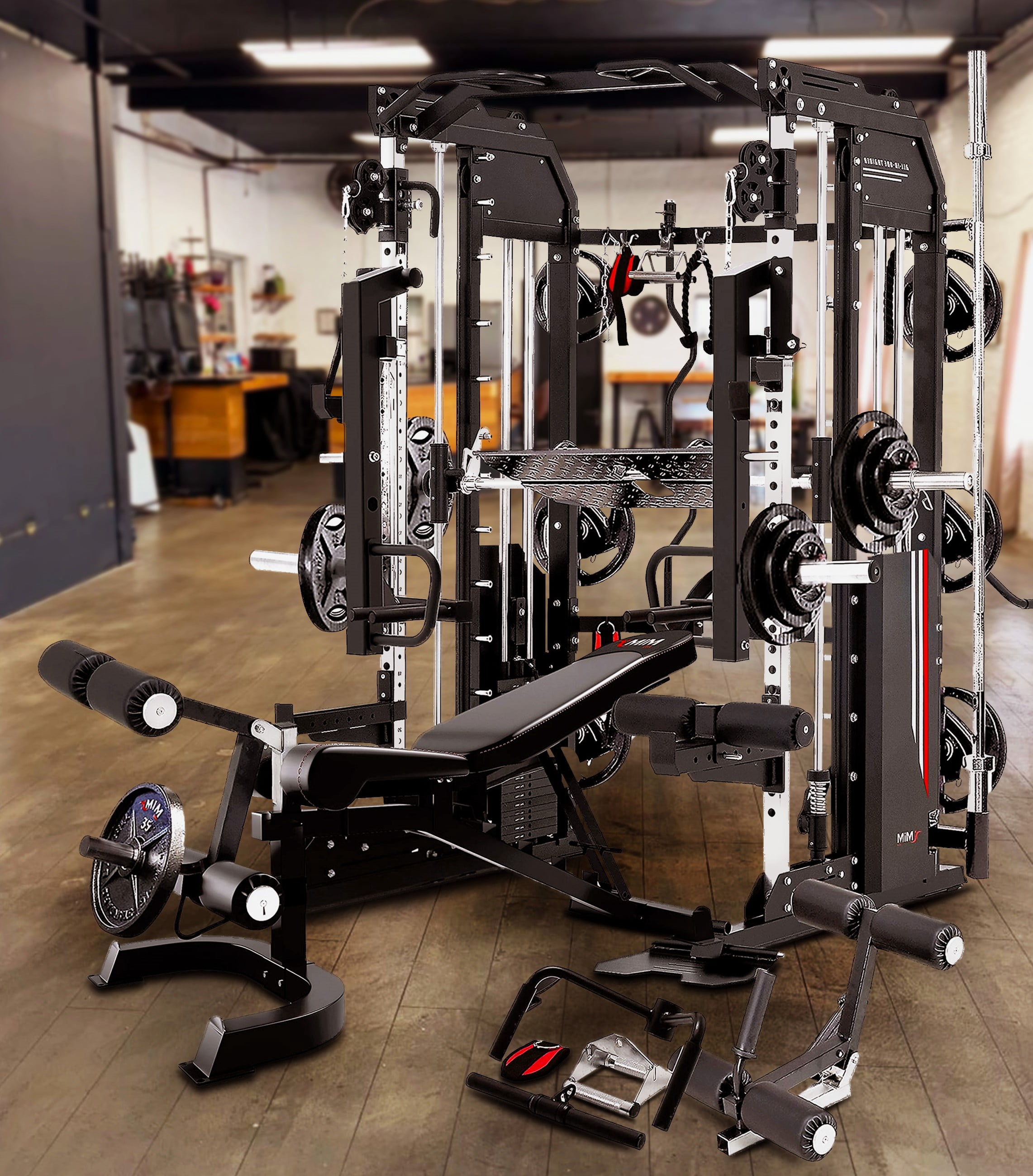 MiM USA Hercules Ex Commercial All-in-One Gym Trainer W/ 400 Lb Weight Stack & 24 Attachment