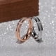 thumbnail image 2 of Anillo Esmerilado De Oro Rosa Chapado En Titanio De 18 Quilates | Simple Versátil Pequeño Liso Para Dedo Índice Diseño De Nicho Estilo Fresco, 2 of 4