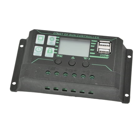 

OTVIAP Solar Charge Discharge Controller LCD Display PWM Dual USB Photovoltaic MPPT Solar Panel Regulator Solar Panel Regulator