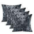 thumbnail image 6 of Home Soft Things Crushed Velvet 4 Piece Throw Pillow Cover Set - Gun Metal - 20" x 20", 6 of 8