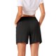 thumbnail image 3 of Pantalones cortos de pijama de modal para mujer INSPIRE CHIC, suaves y cómodos, con bolsillos, pantalones cortos elásticos de boxeador, ropa de dormir, color negro, 3 of 6
