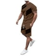 thumbnail image 1 of Men's Suits Product Classification Men's 3D Short Sleeve Beach Sports Shorts Set for Activewear and Travel, 1 of 4