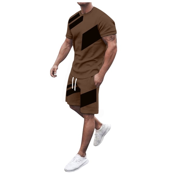 Costumes pour Hommes Catégorie Produit Costumes pour Hommes – Ensemble de Shorts de Sport de Plage à Manches Courtes 3D pour Performance Tropicale et Confort Toutes Saisons