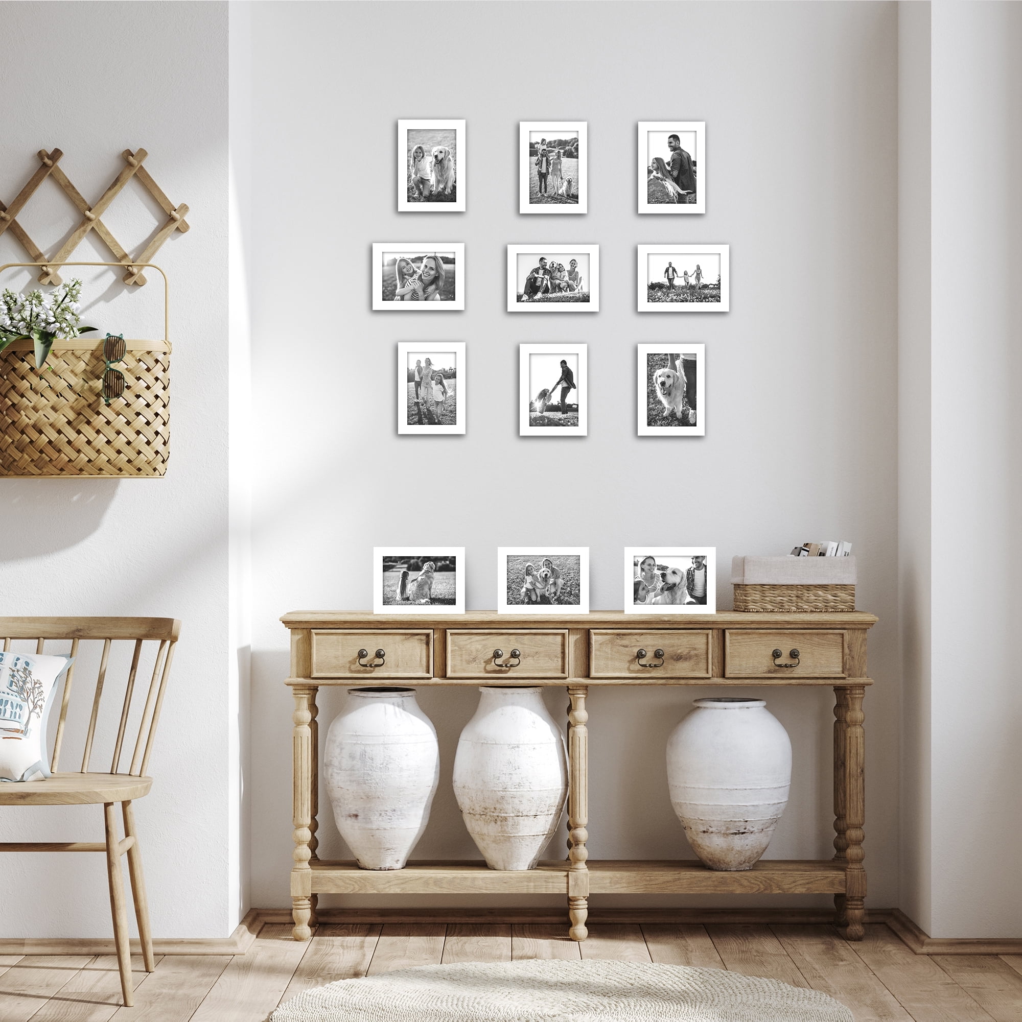 Americanflat 4" x 6" Picture Frame Set to Enhance Wall Decor - White - 12 Pack