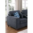 thumbnail image 5 of 8 - Piece Chenille Fabric Upholstered Sectional With Console & Ottoman-Black, 5 of 11