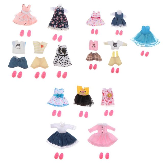 15 Conjunto De Ropa De Muñeca Para Niña Zapatos OB11 Ropa De Muñecas Sunnimix Trajes de trajes de muñeca BJD
