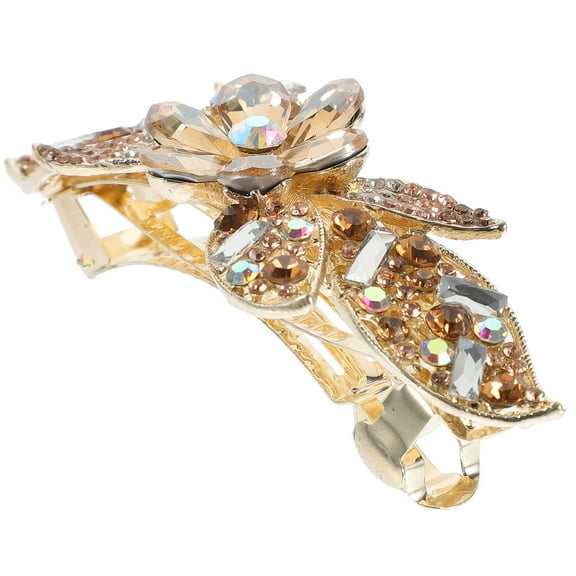 WASHWEPE 1Pcs Rhinestone Hair Barrettes for Women Simple but Design