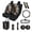 Black and Brown - Tiger, variant on LedBack 13Pcs Car Seat Covers Full Set Boston Terrier Print Car Front Rear Seat Covers with Steering Wheel Cover+Safety Belt Pads+Rearview Mirror Cover+Garbage Bag, etc, Easy to Install