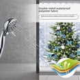 thumbnail image 1 of Cortina de ducha de poliéster con estampado digital de árbol de Navidad para baño, juego de alfombrillas para el suelo, 1 of 4