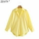 thumbnail image 2 of Zevity, nuevas camisas informales de popelina ajustadas de Color caramelo para mujer, blusa de manga larga para mujer de oficina, blusas Chic Chemise LS9405 Tan Jianjun unisex, 2 of 2