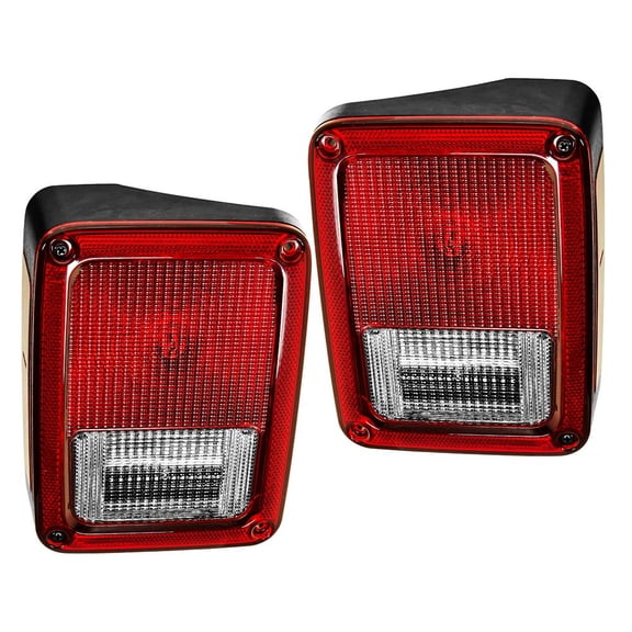 EPIC LIGHTING OE Style Halogen Tail Lights Assembly Replacement for JEEP 07-17 WRANGLER 2018 WRANGLER JK [ CH2800177 CH2801177 55077891AC 55077891AC ] Pair