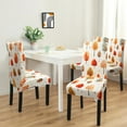 thumbnail image 3 of Fall Thanksgiving Chair Covers Set of 4, Watercolor Maple Dining Chair Protectors, Elastic Removable Washable Dining Chair Covers for AutumnThanksgiving Kitchen Dining Room Holiday Decor, 3 of 6