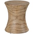 thumbnail image 1 of HOMCOM Concrete Finish Side Table, Lightweight Accent Table, 17" Patio Tree Stump End Table with 4 Adjustable Feet for Indoor, Outdoor, Natural, 1 of 10