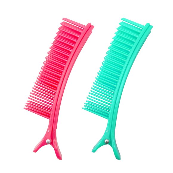 Pinzas de agarre para seccionamiento de cabello Colortrak (paquete de 2) para corte y peinado de coloración eficiente, sección superior inferior tipo cepillo