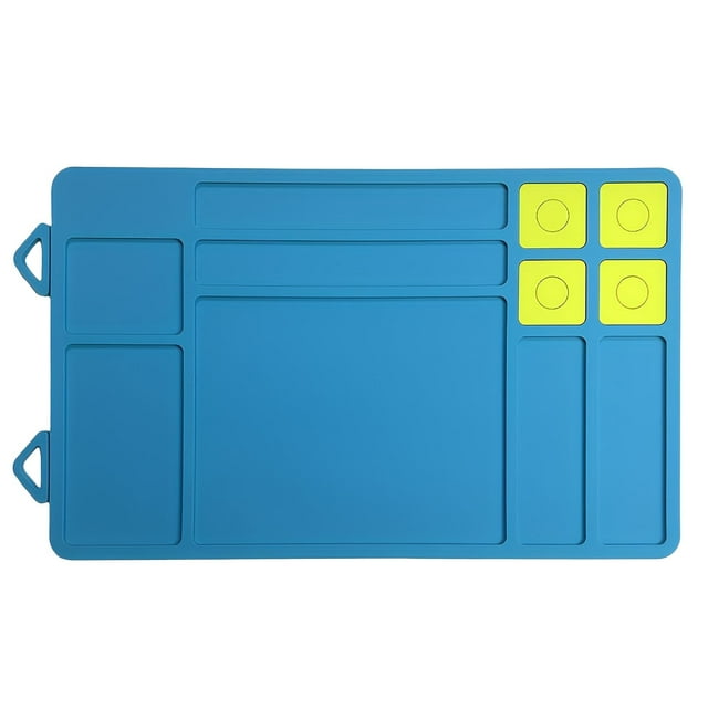 Measuring Tools Heavy Duty Flexible Steel Sheet Tray for Secure Workbench Organization and Precision - Handling in Workshop Settings