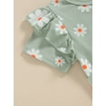 thumbnail image 6 of Bagilaanoe 2pcs Toddler Baby Girl Pants Set Floral Short Sleeve T-Shirts Tops + Flare Trousers 12M 18M 24M 3T 4T 5T Kids Casual Clothes, 6 of 7