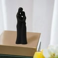 thumbnail image 2 of Figura decorativa de pareja familiar, estatua, decoración para el hogar, arte, amor para la sala de estar Abrazo negro, 2 of 8