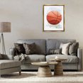 thumbnail image 3 of Stupell Industries Modern Soft Pastel Basketball Gold Floating Frame Canvas Art, 25 x 31, by Matthew Piotrowicz, 3 of 7
