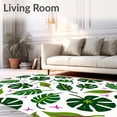thumbnail image 2 of ODIKA 3'x5' Machine Washable Non-Slip Area Rug, Tropical Foliage Dreamscape with Abstract Botanical Layers High Traffic Rug, Green, 704265, 2 of 7
