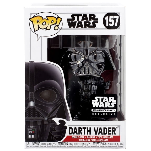 Funko POP! Star Wars Collectible Darth Vader Bobblehead, Chrome Vinyl, 09 lb