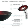 thumbnail image 3 of Swiss Madison Cascade 16.5 Glass Vessel Sink with Faucet, Ember Red, 3 of 13
