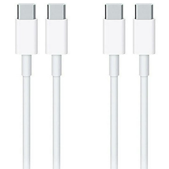 Exian USB C / Type C to USB C / Type C Cable 1M White - 2/Pkg