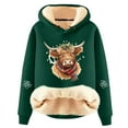thumbnail image 3 of Sweatshirt Women Pullover Plus Size with Adorable Cow Print Fleece Lined Long Sleeve Tops M-5XL, 3 of 3