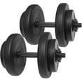 thumbnail image 1 of BalanceFrom Pounds Vinyl Coated Dumbbell Set for Home Gym \u Cement Weight Plates with - Contou Handles and Collar Locks for Adjustable Strength Training Workouts, 1 of 6