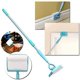 thumbnail image 2 of Fregona limpiadora de zócalo, cepillo de limpieza para el hogar con mango retráctil, fregona retráctil de lavado limpiador de microfibra para molduras de techo de zócalo y molde de puerta, 2 of 3