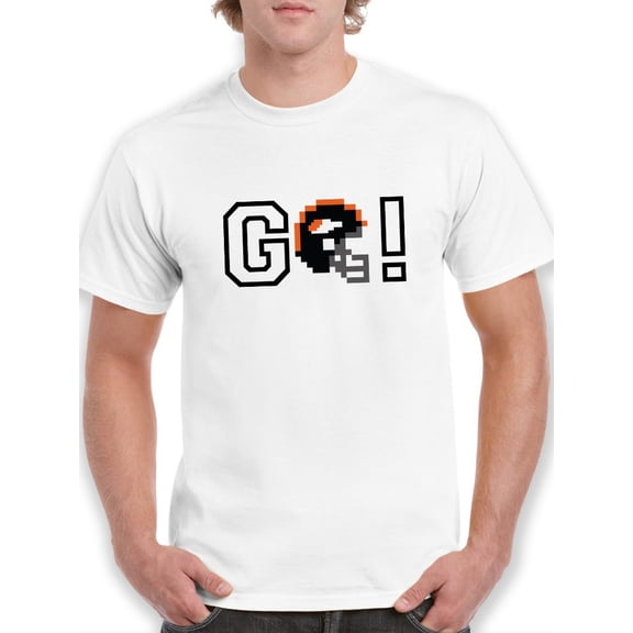 GO! Horse Team Graphic Helmet Men White T-Shirt, Male Large